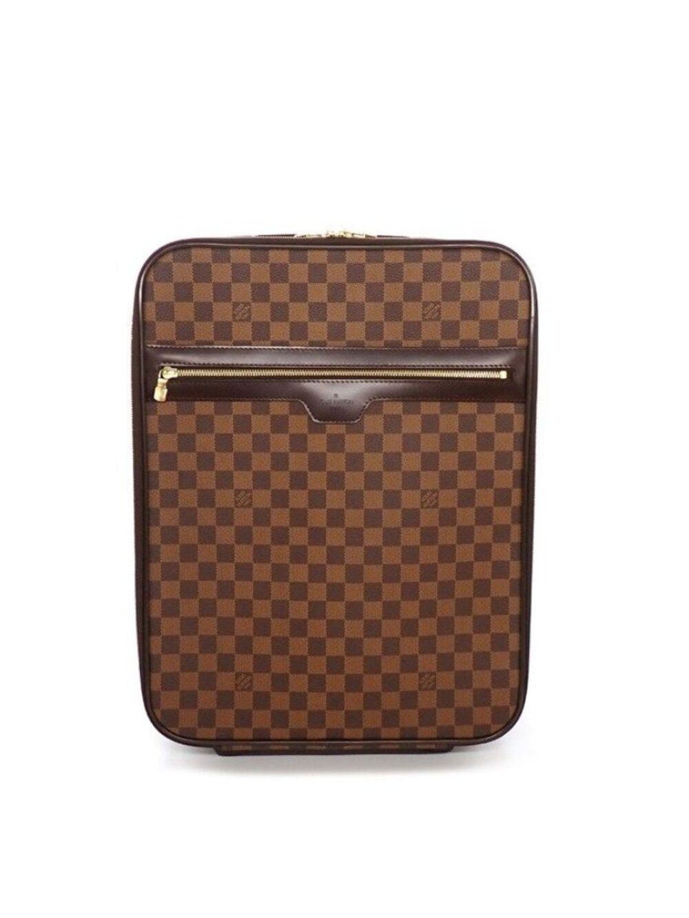 Louis Vuitton Suitcase Travel Bag Pegase 45 Brown Damier Ebene Canvas Gold